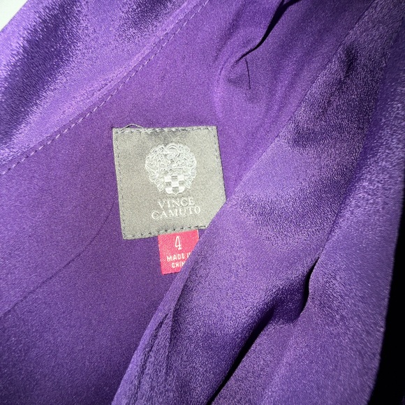 Vince Camuto Vibrant Purple one shoulder dress - Picture 3 of 5